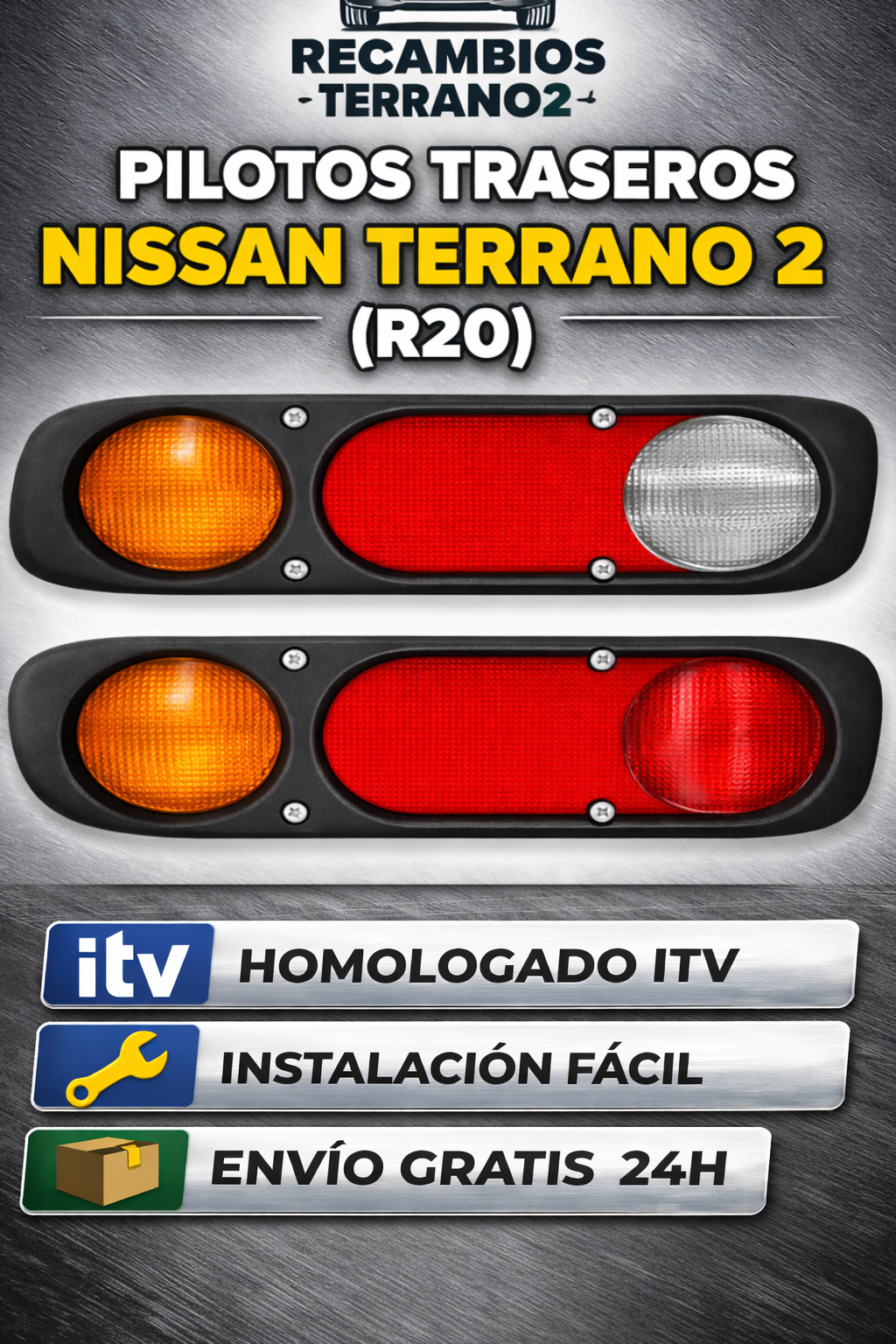 Pilotos traseros homologados ITV Nissan Terrano 2 R20 - izquierdo y derecho