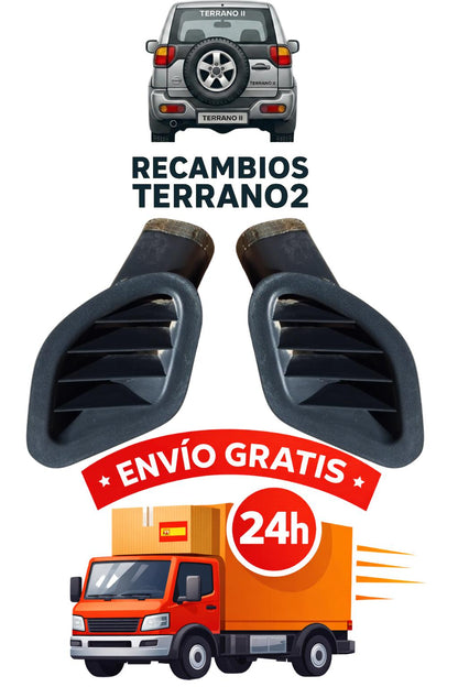 Rejilla salida aire lateral salpicadero Nissan Terrano 2 R20 - vista frontal